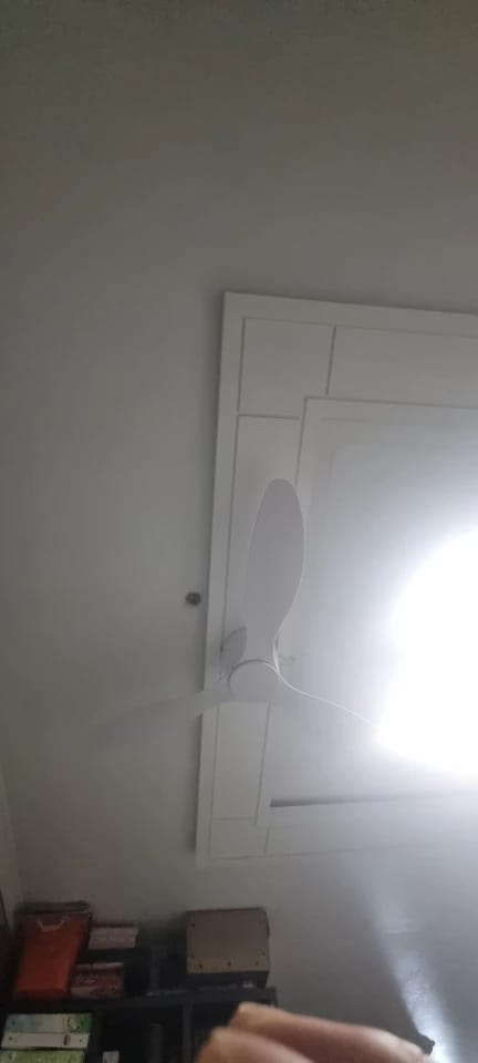 Customer photo review of Low Profile Ceiling Fan – 42/52 Inch, White, Wood, or Black Finish
