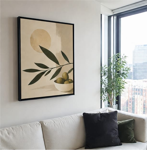 Customer photo review of Olive Branch Canvas Wall Art