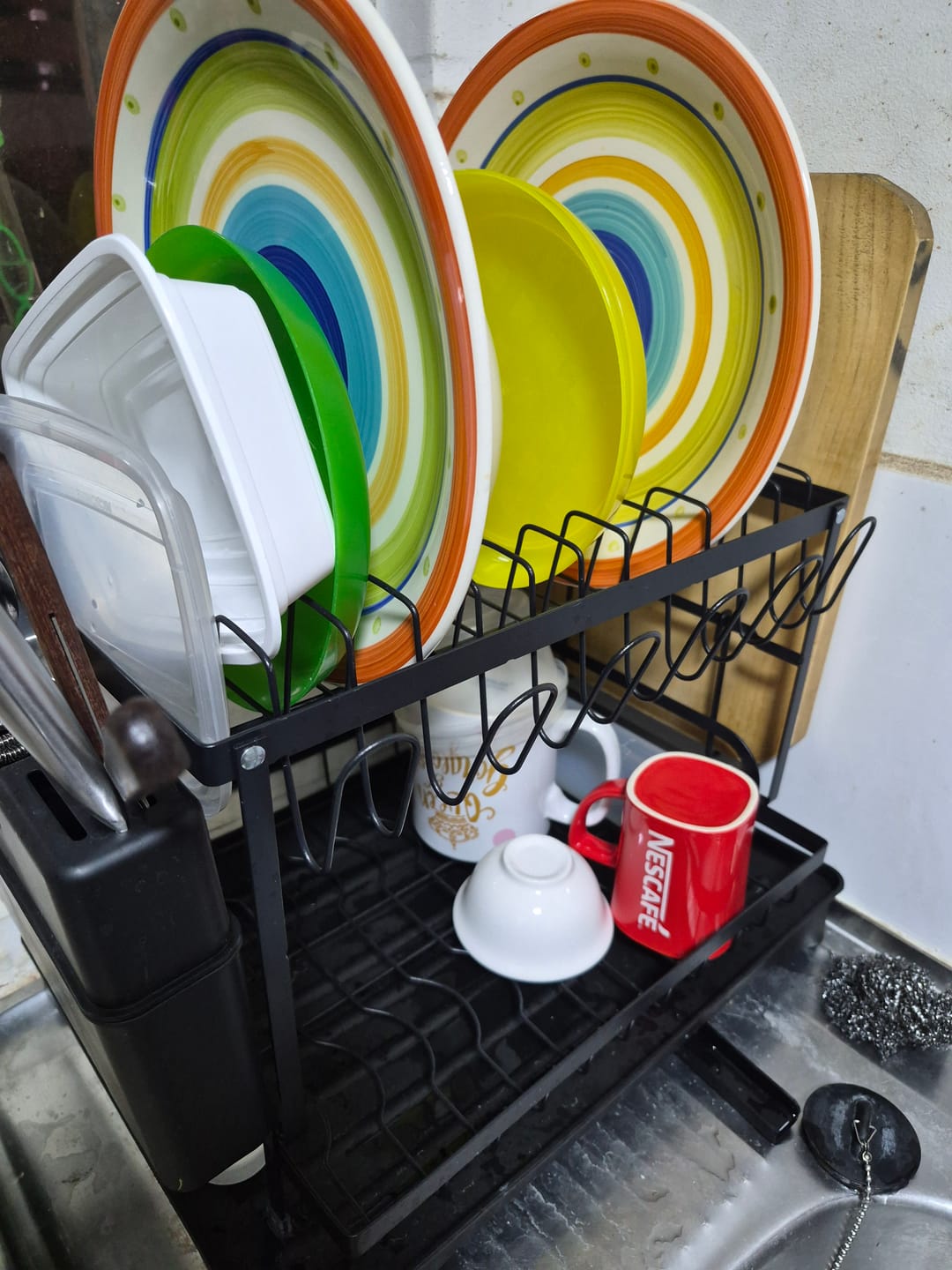 Customer photo review of Escurridor De Platos 2 Niveles Secaplatos Multifuncional