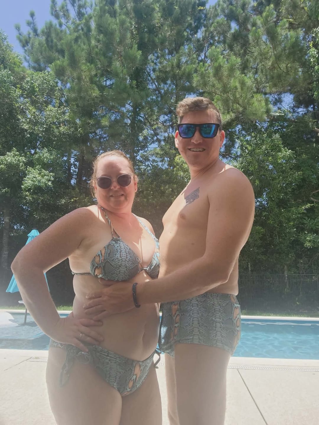 Customer photo review of Metallic Rainbow Side Tie Bikini Bottom final sale