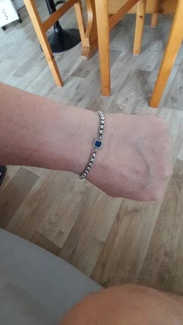 Customer photo review of Eleganto Zircon Steel Men's Bracelet