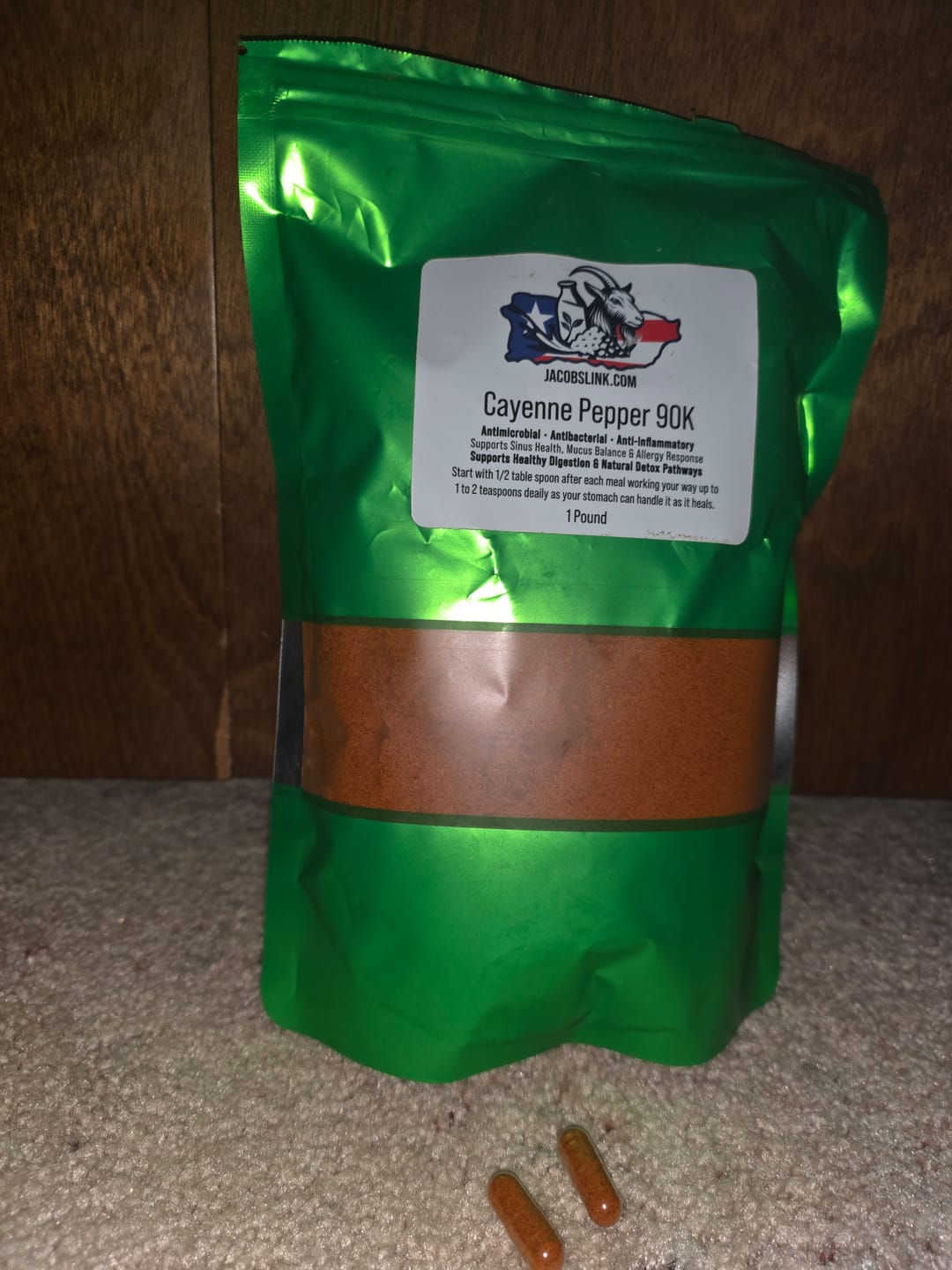 Customer photo review of Cayenne Pepper 90K 1 lb