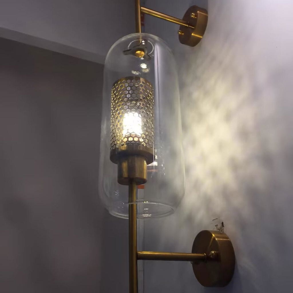 Customer photo review of Wall Light, Chiswick Glass Globe, Copper Silver Black, E27