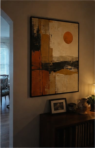 Customer photo review of Abstract Desert Canvas Wall Art
