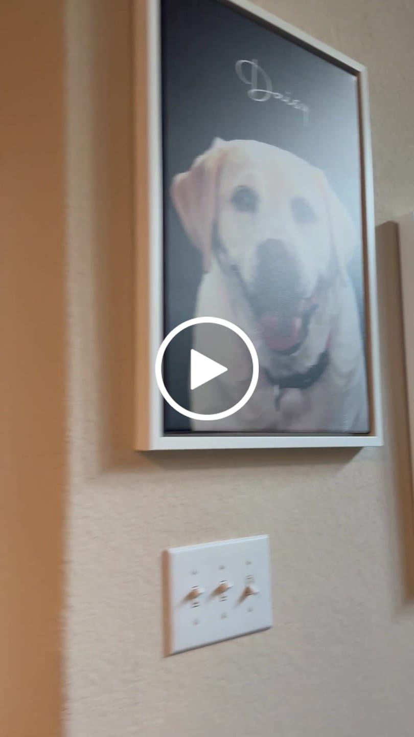 Customer video review of Pet Art Canvas Wrap