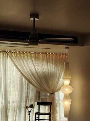 Customer photo review of Washi Paper E Pendant Light, Tall Mulberry Shade, E26/E27, Hardwired