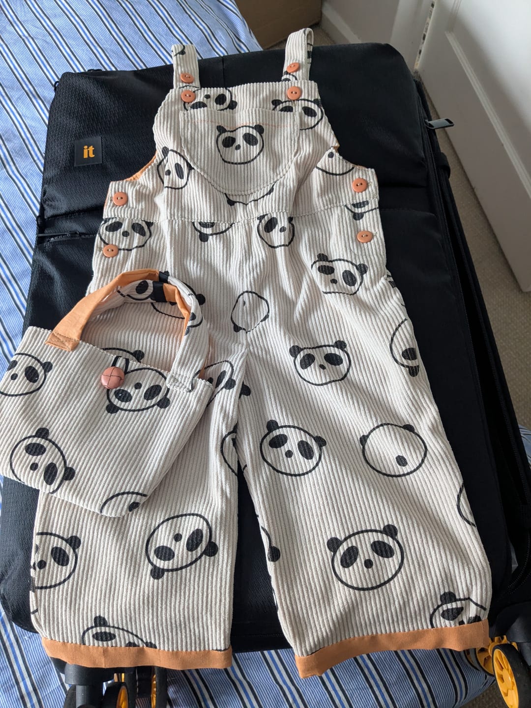 Customer photo review of Panda Buddies Stretch Corduroy Fabric
