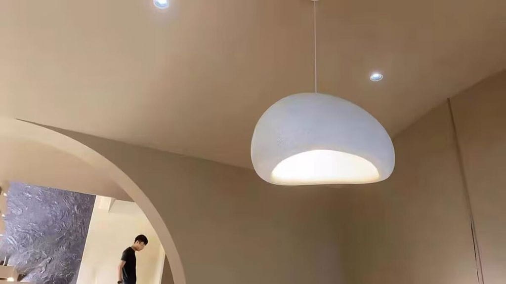 Customer photo review of Pendant Light, Nubia Cloud Sphere, Polystyrene Shade, E26 LED