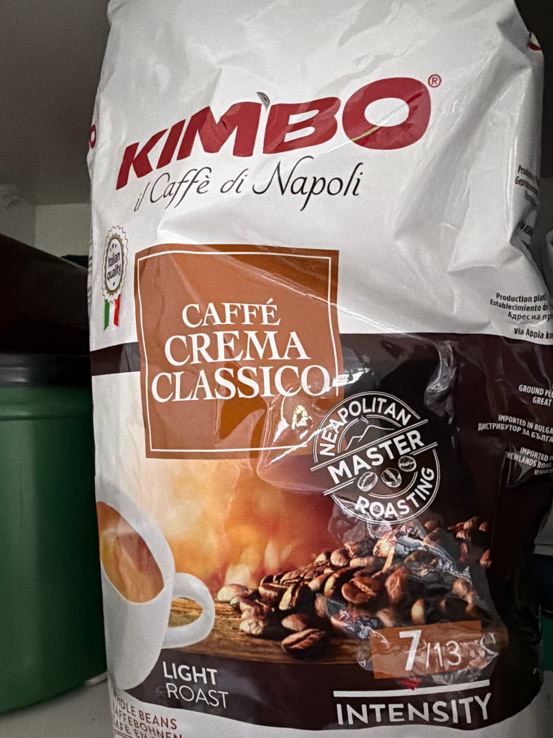 Customer photo review of Crema Intensa - Whole Bean Coffee 2.2lb Bag