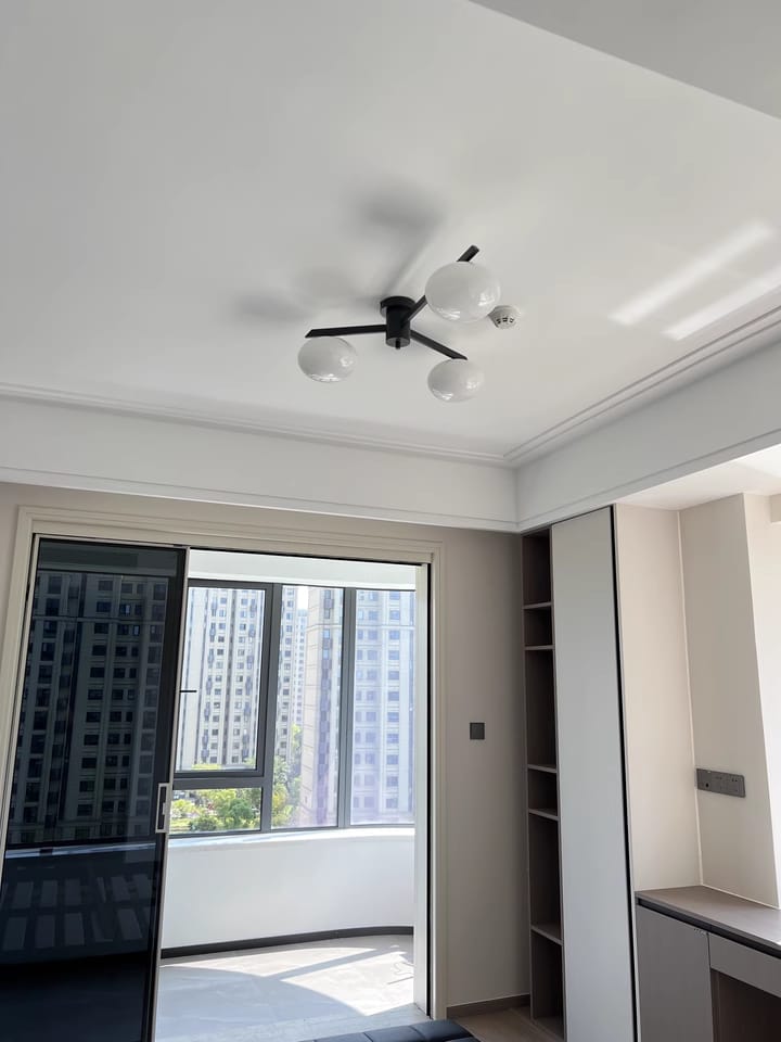 Customer photo review of Ceiling Light, Jasper Brass Sputnik, White Glass Oval Shades, G9, Low Profile