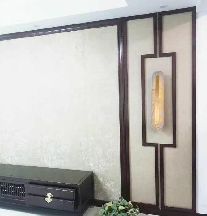 Customer photo review of Wall Sconce, Genuine Alabaster & Brass, Integrated LED, Dimmable