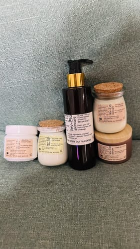 Customer photo review of Nude Colored Labels - 230 per roll