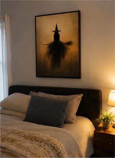 Customer photo review of Halloween Witch Canvas Wall Art