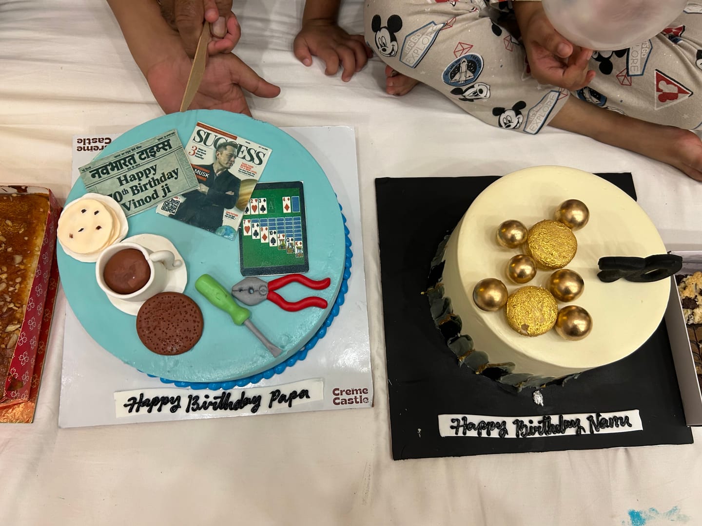 Customer photo review of Chai Newspaper Father's Day Cake