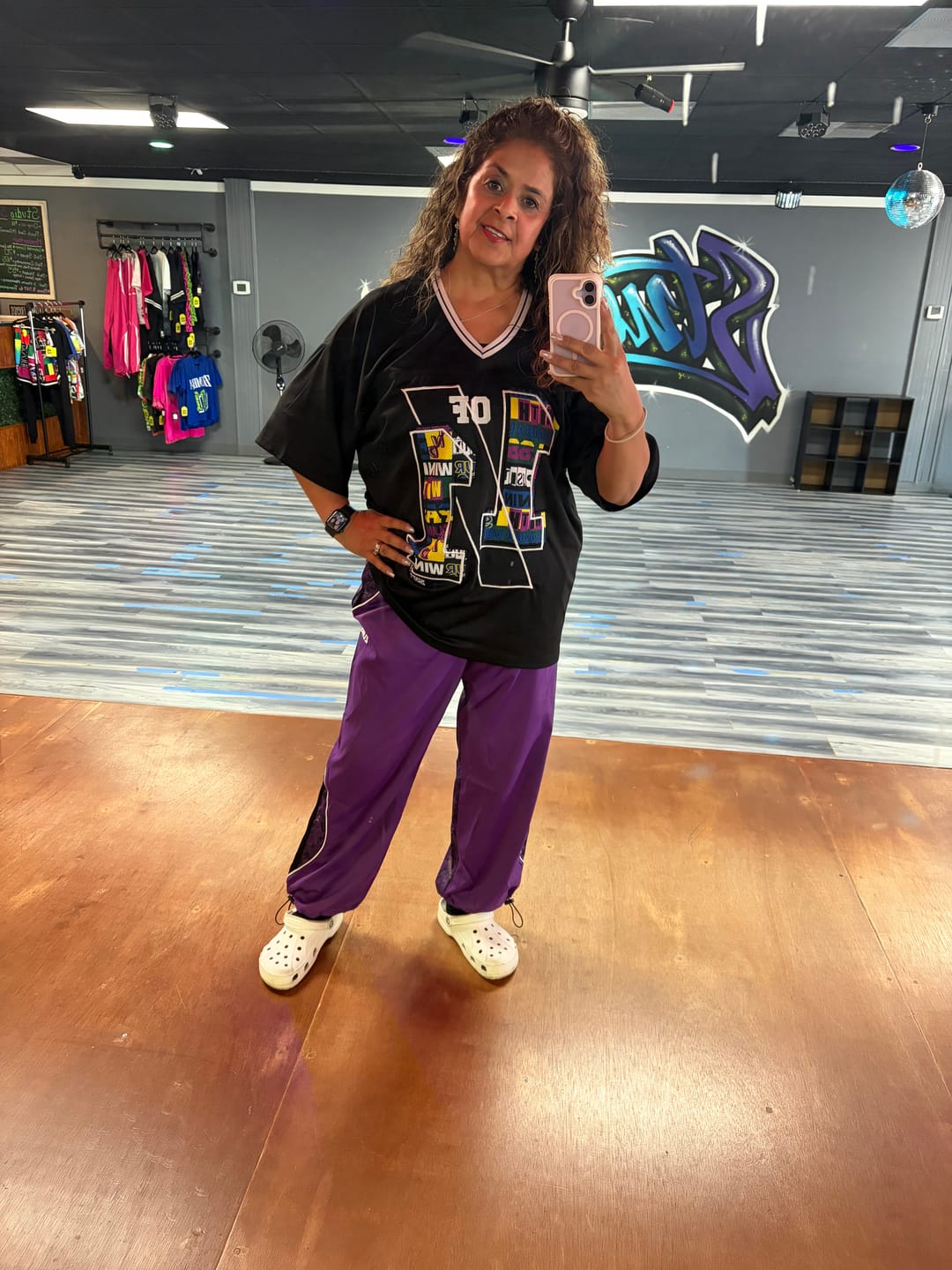 Customer photo review of Rock 'n' Roll Curvy Track Pants