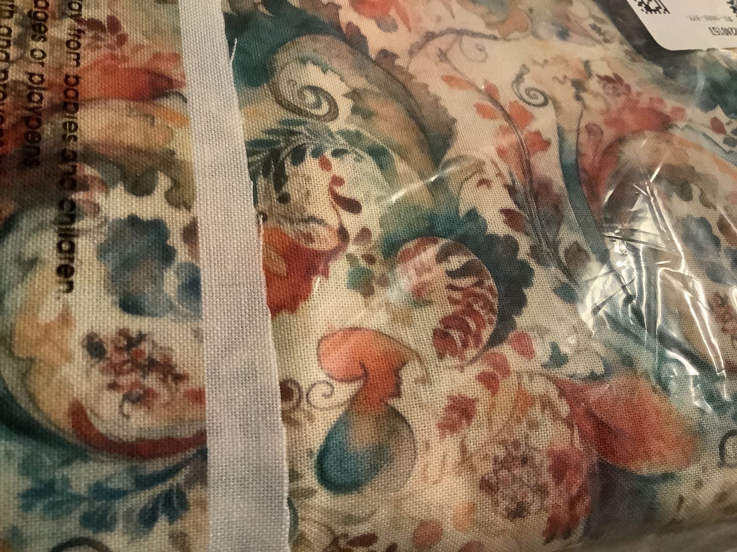 Customer photo review of Wild Watercolor Paisleys Pattern #2 Fabric