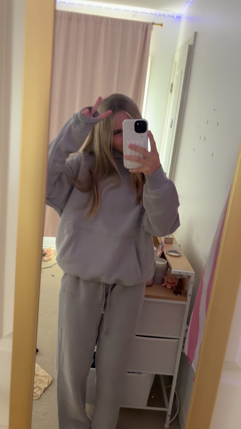 Customer photo review of Classic Hoodie (Stone)