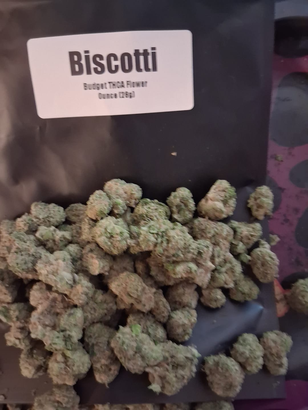 Customer photo review of Biscotti THCA Flower (Budget)