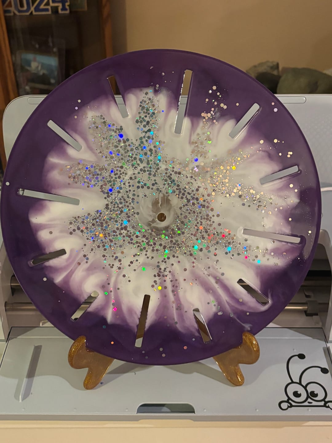 Customer photo review of 12x1" Deep Clock Silicone Mold For Epoxy Resin - 12" Clock Mold Style 1
