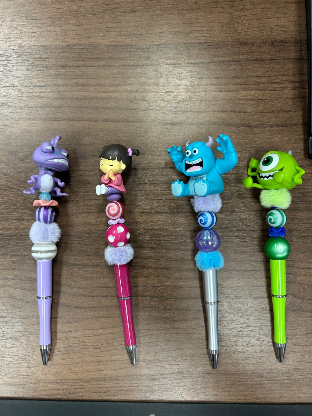 Customer photo review of Colorful Monster Character Pen Toppers (No Hole)