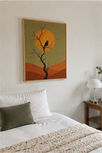 Customer photo review of Black Bird Canvas Wall Art