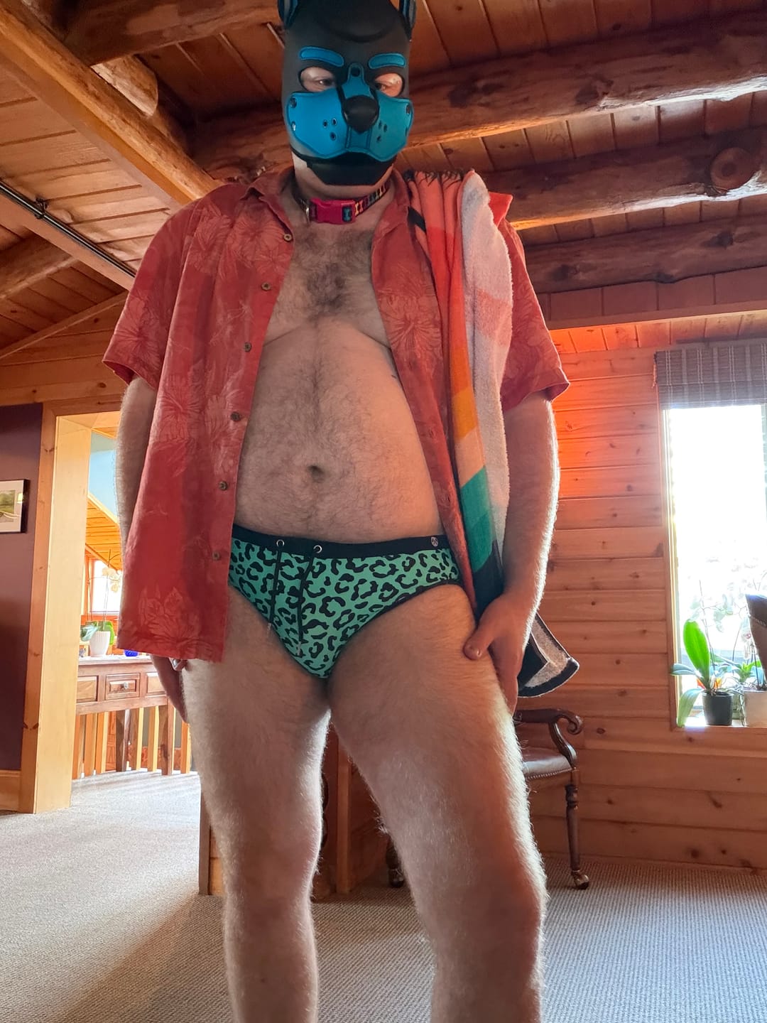 Customer photo review of Bear Skn Swim - Pool Leopard Swim Brief SS26