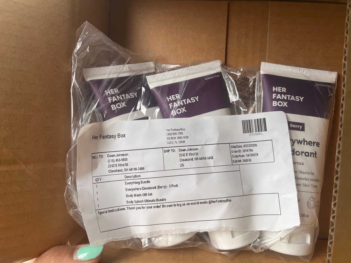 Customer photo review of Everywhere Deodorant with Probiotics (Berry)- 3pk