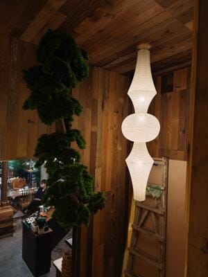 Customer photo review of Washi Paper E Pendant Light, Tall Mulberry Shade, E26/E27, Hardwired