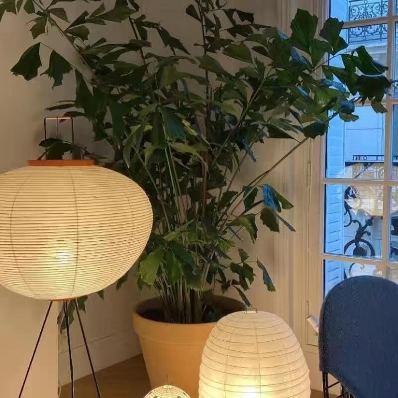 Customer photo review of Floor Lamp, Rice Paper Shade, E26/E27, Plug-In, Sculptural
