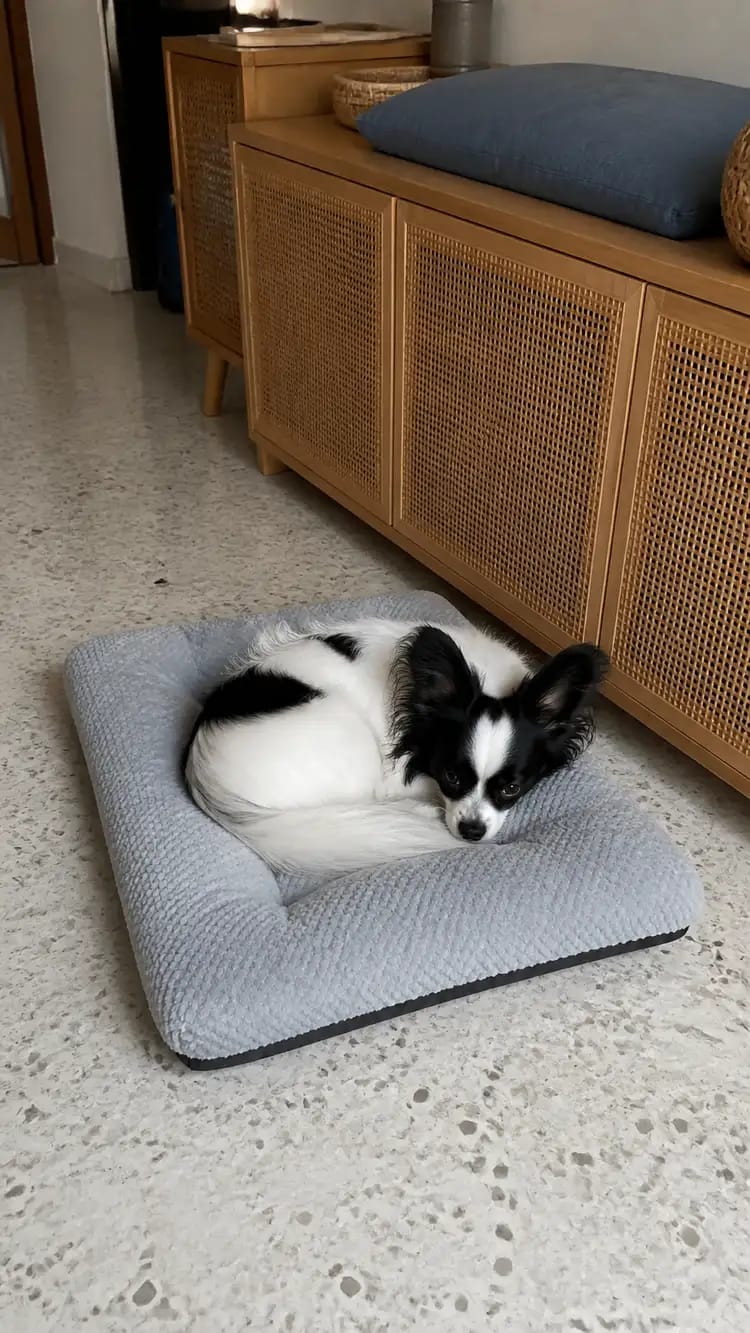 Customer photo review of Plush Haven Calming Pet Bed