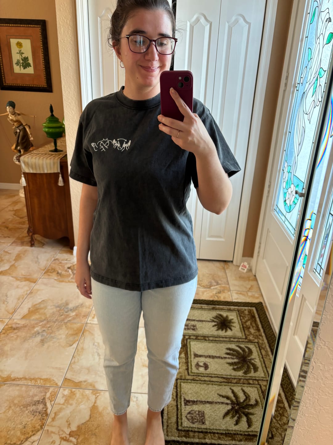 Customer photo review of JESUS LOVES YOU ASL T-SHIRT