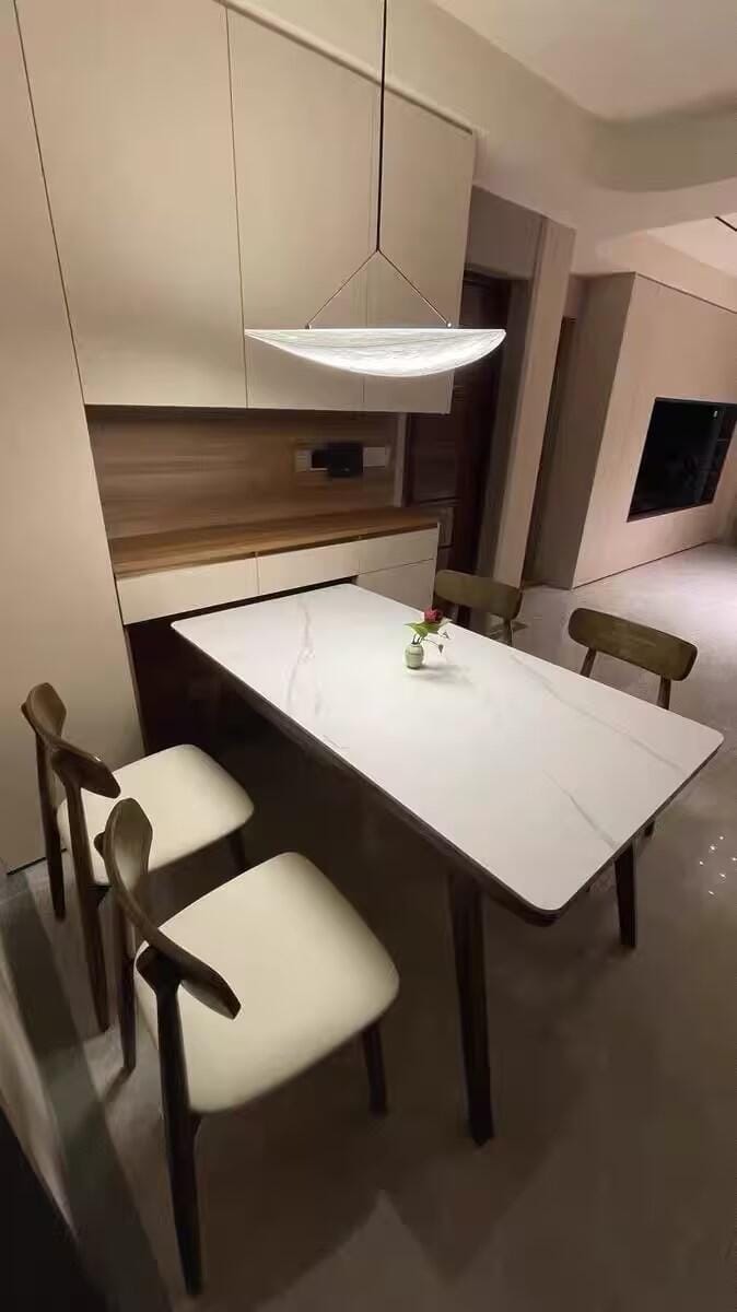 Customer photo review of Pendant Light, Tense, Mulberry Silk Diffuser, Black Frame, LED, Dimmable