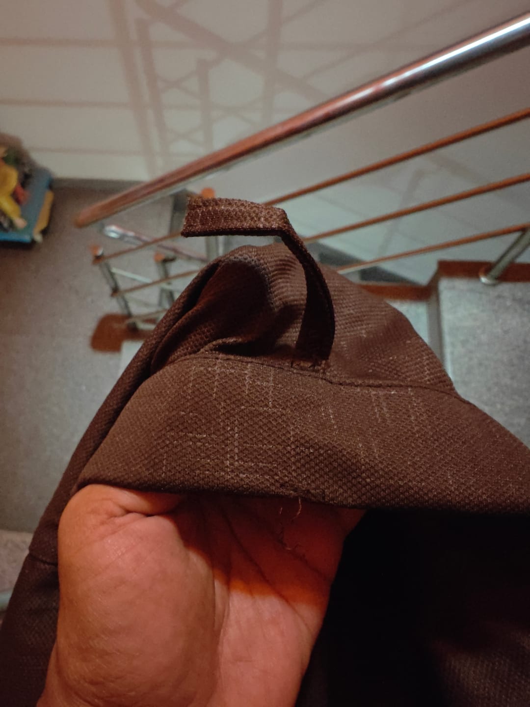 Customer photo review of Men's Brown Soft Lycra Trouser