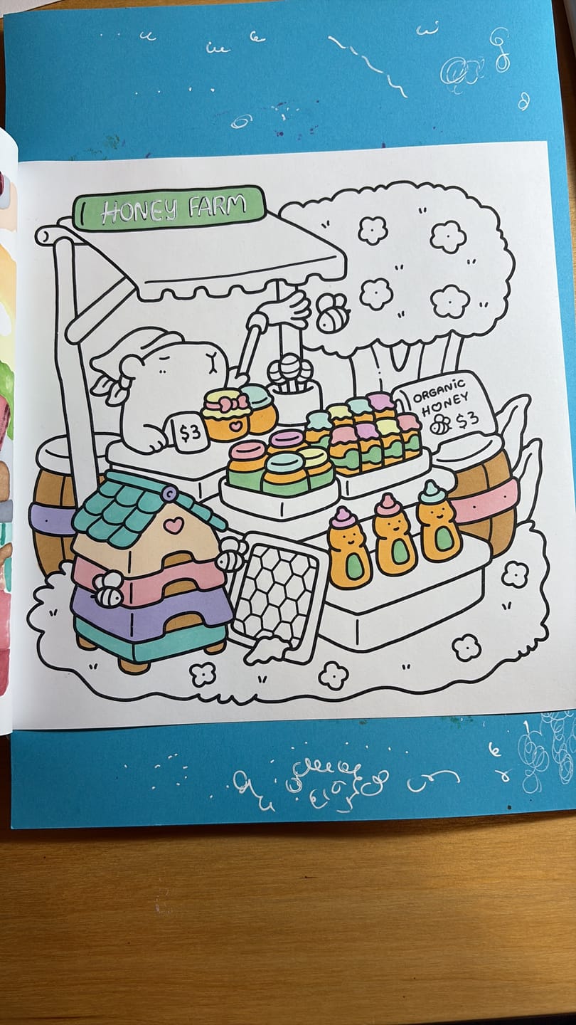 Customer photo review of Ohuhu Honolulu 104 Colors Dual Tips Alcohol Art Markers (New Color Codes)