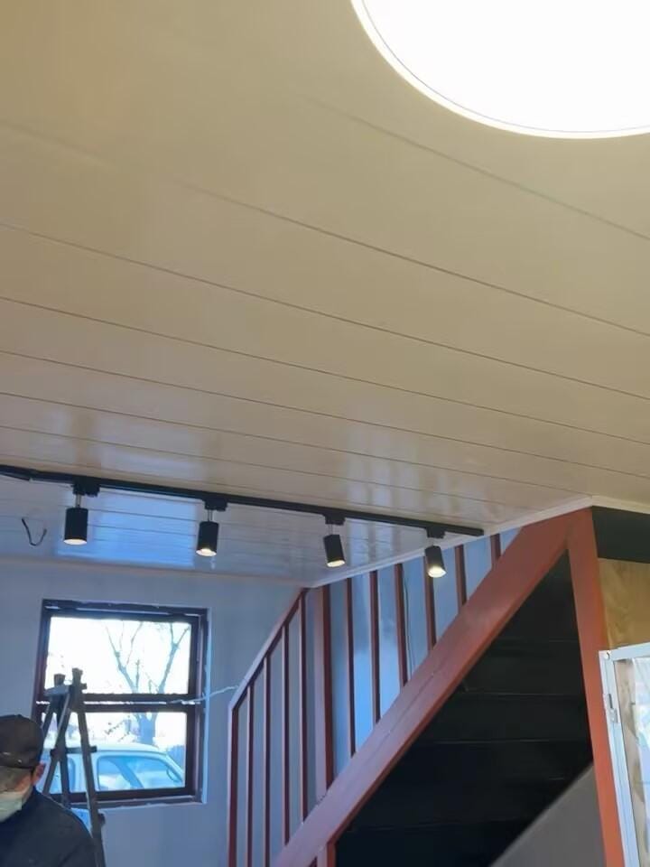 Customer photo review of Track Ceiling Light, Adjustable Spotlight Heads, Integrated LED, 24 Degree Beam