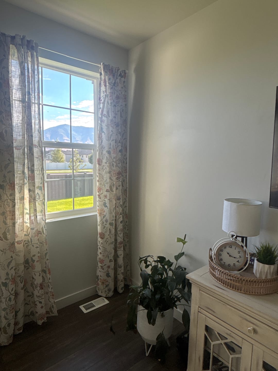 Customer photo review of Hattie Floral Linen Blend Curtains (2 Panels)