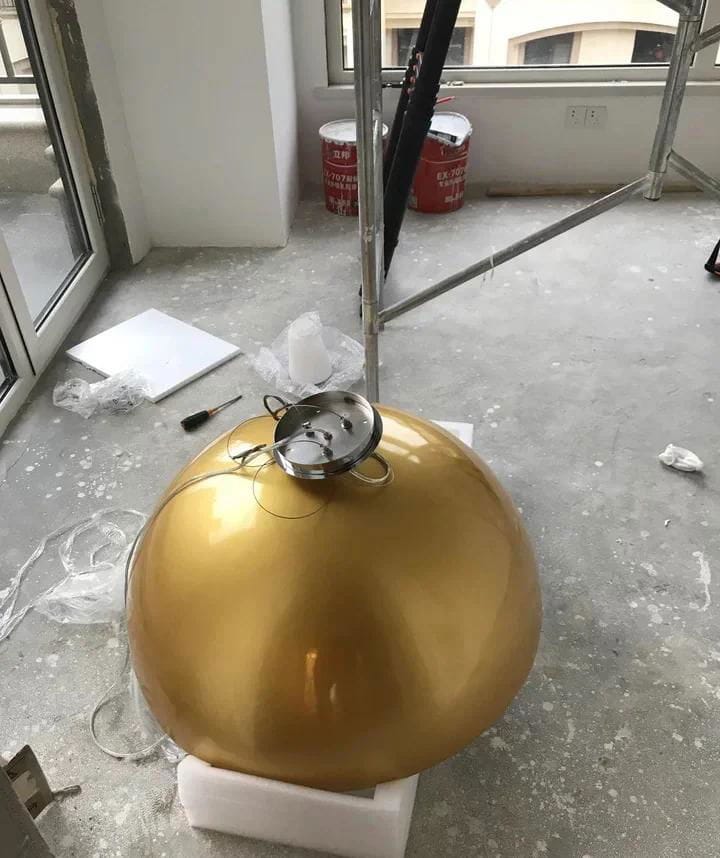 Customer photo review of Pendant Light, Cast Plaster Hemisphere Diffuser, E27, 6 Finishes