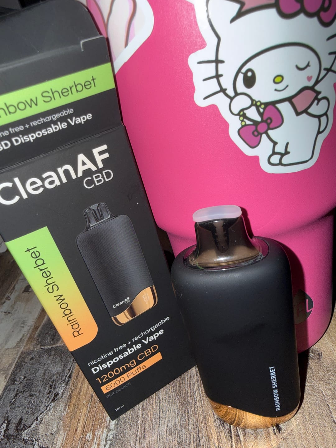 Customer photo review of Rainbow Sherbet CBD Vape