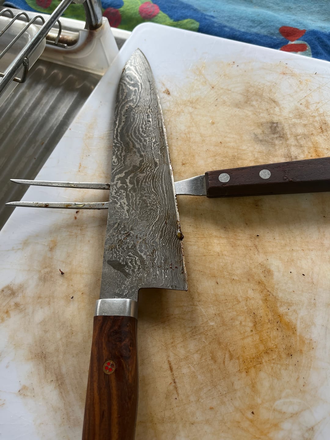 Customer photo review of Cuchillo de Cocina Damasco 32cm "Tantauco"