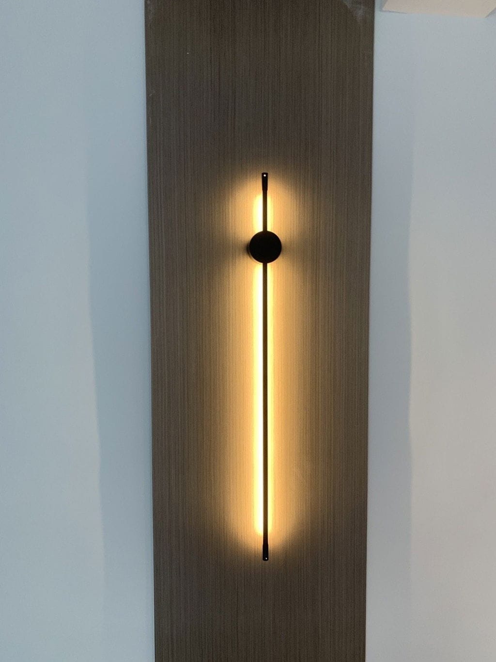 Customer photo review of Wall Light, Linear LED Slim Tube, Black or Copper, Wall or Ceiling Mount