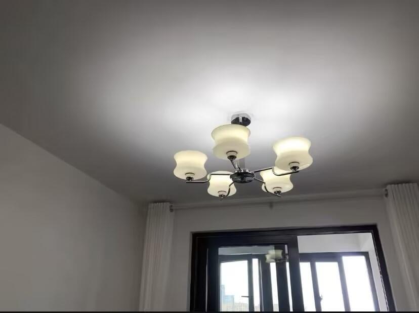 Customer photo review of Belue Chandelier, Vintage Glass Globe, Gold or Chrome, E26/E27