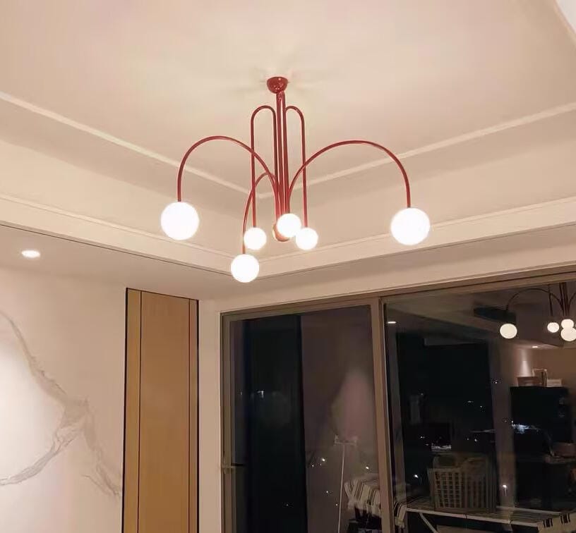 Customer photo review of Pendant Light, Gran Finale 6-Head Glass Suspension, G9, Hardwired
