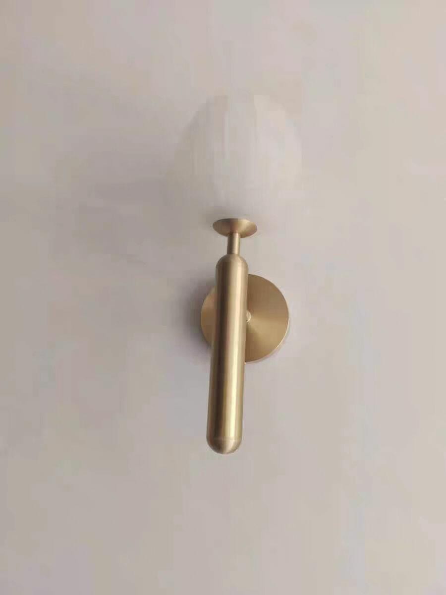 Customer photo review of Wall Lamp Mian, Natural Alabaster Flowers, Brass, E14 Max 15W