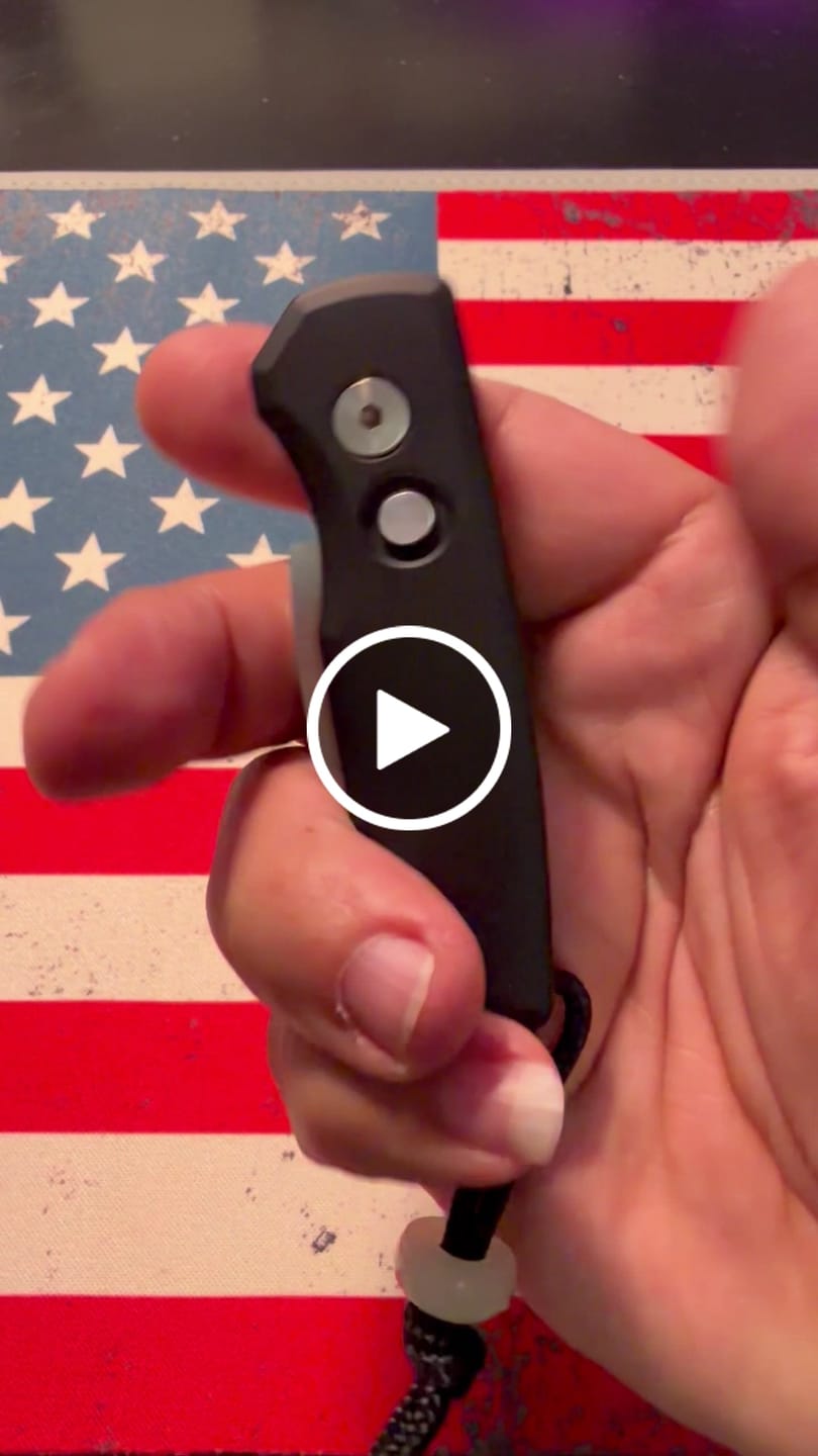 Customer video review of The Back Door: Used - Pro-Tech Runt 5 R5300-LTD 1.9" Wharncliffe, CPM-MagnaCut Satin, Black Aluminum, Automatic - Made in USA