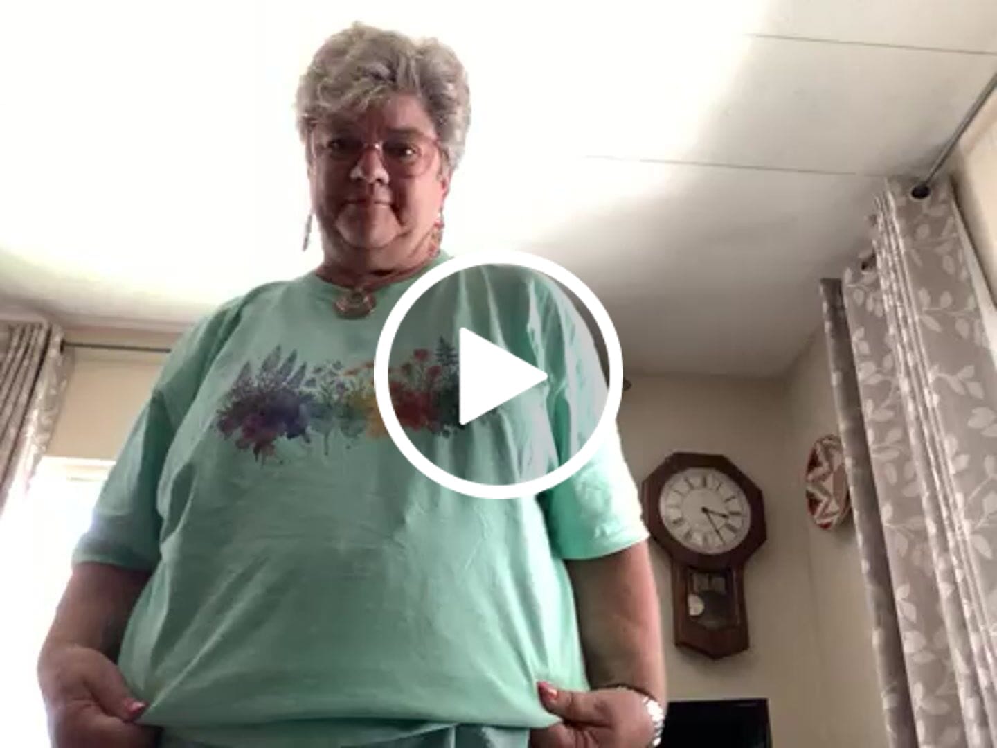 Customer video review of Watercolor Yellowstone Wildflowers Cotton T-Shirt