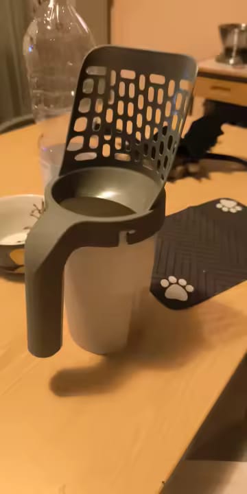 Customer photo review of Pala Recolectora 2 en 1 para Arena de Gatos OLMO
