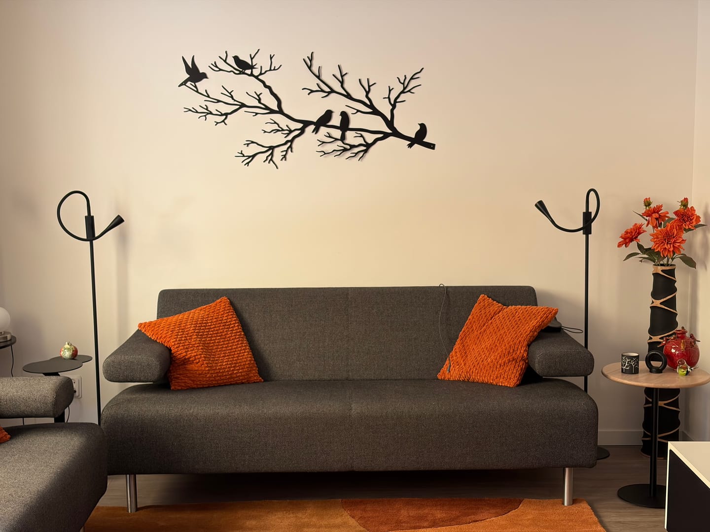 Customer photo review of Décoration murale en métal moderne - Oiseaux sur branche (V.02)