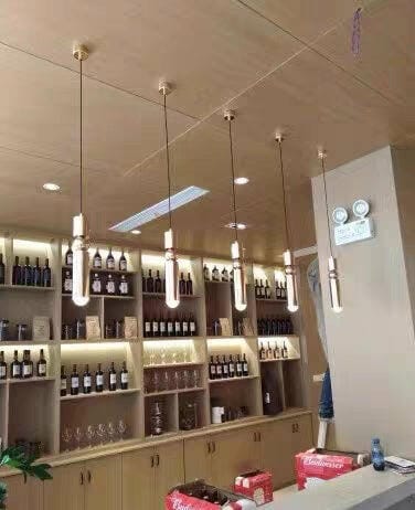 Customer photo review of Pendant Light, Geometric Cylinder Cluster, E27, Black, Chrome or Gold