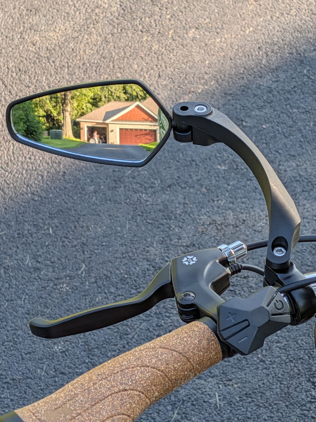Customer photo review of Bike Handlebar Rear View Mirror