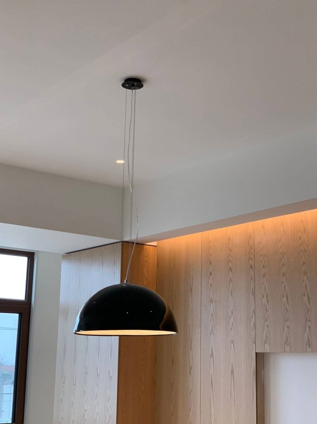 Customer photo review of Pendant Light, Cast Plaster Hemisphere Diffuser, E27, 6 Finishes